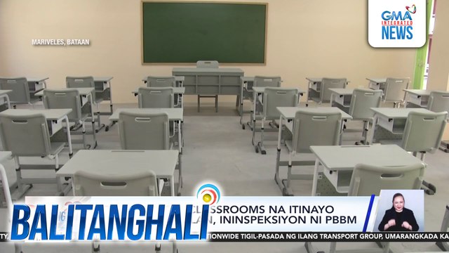 Prefabricated classrooms na itinayo sa isang paaralan, ininspeksiyon ni PBBM | Balitanghali