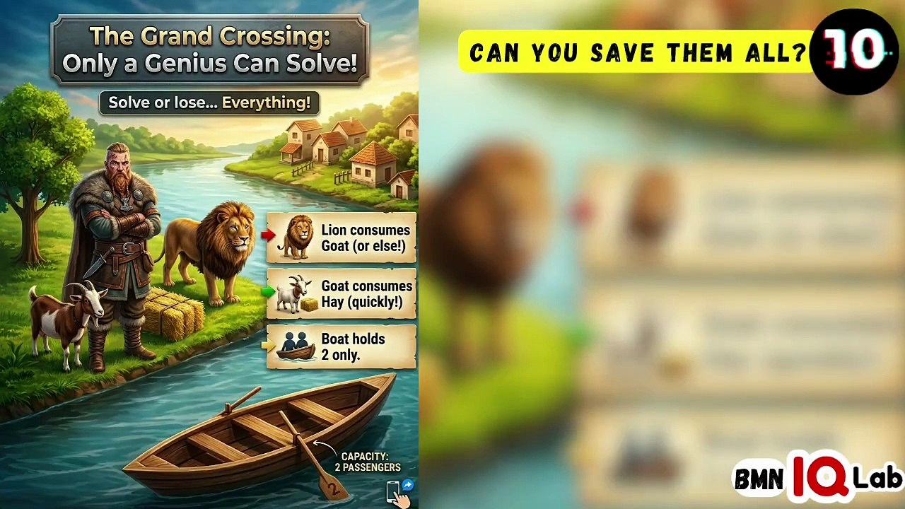 #OnlyGeniuses 🧠😏 Can You Save Them All? 🛶
