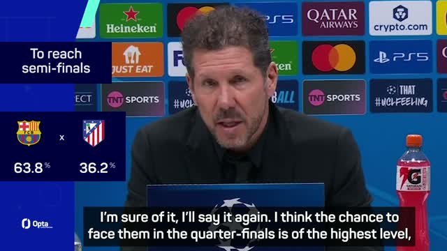 Atletico will 'try to compete against Barcelona' in Champions League quarter-finals