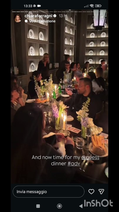 Chiara Ferragni story tornata a Milano per festeggiare il suo brand guess