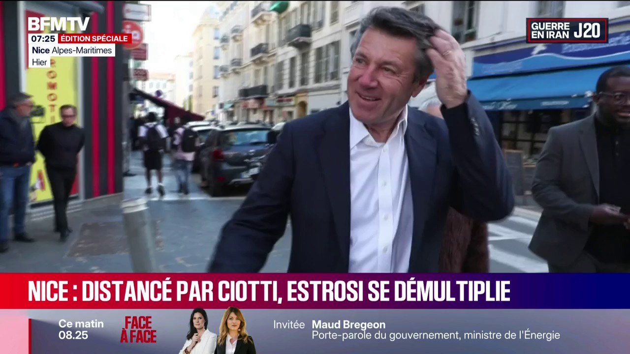 Municipales à Nice: distancé par Éric Ciotti, Christian Estrosi continue sa campagne