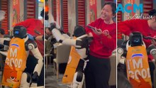 Restaurant robot malfunctions mid-dance and sends sauce flying
