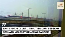 Detik-Detik LRT Disalip Whoosh Jelang Stasiun Halim | RAILFANS INDONESIA
