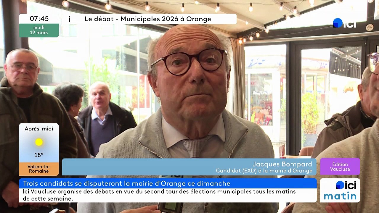 Municipales 2026 à Orange : débat de l'entre-deux tours