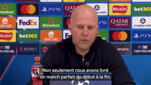 Liverpool - Slot : "Un match parfait du début à la fin, et de nos supporters aussi”
