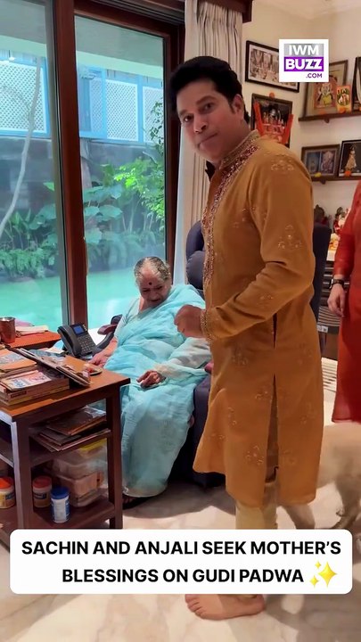 Sachin Tendulkar and Anjali Tendulkar’s Gudi Padwa celebration feels even more special as they seek his mother’s blessings. A beautiful family moment filled with tradition, love, and festive warmth.