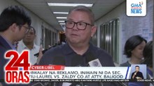 Hiwalay na reklamo, inihain ni DA Sec. Tiu-Laurel vs Zaldy Co at Atty. Baligod | 24 Oras