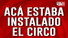 Desaparición de una nena en Córdoba: acá estaba instalado el circo