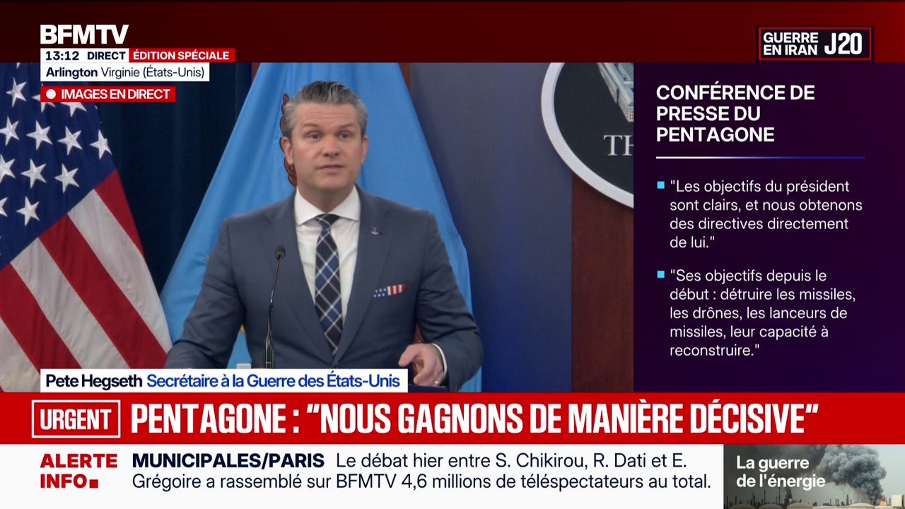 Pete Hegseth, secrétaire à la Défense des États-Unis: "Le monde, le Moyen-Orient, les alliés qui nous tournent le dos aujourd'hui en Europe, devraient dire une seule au président Trump: merci"