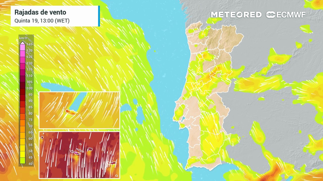 Rajadas de vento intensificam-se nos Açores e na Madeira
