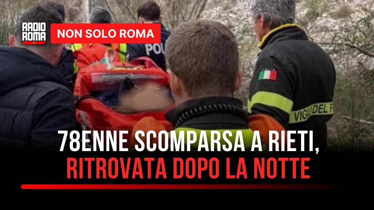 Ritrovata dopo una notte al freddo: la 78enne scomparsa a Rieti sta bene