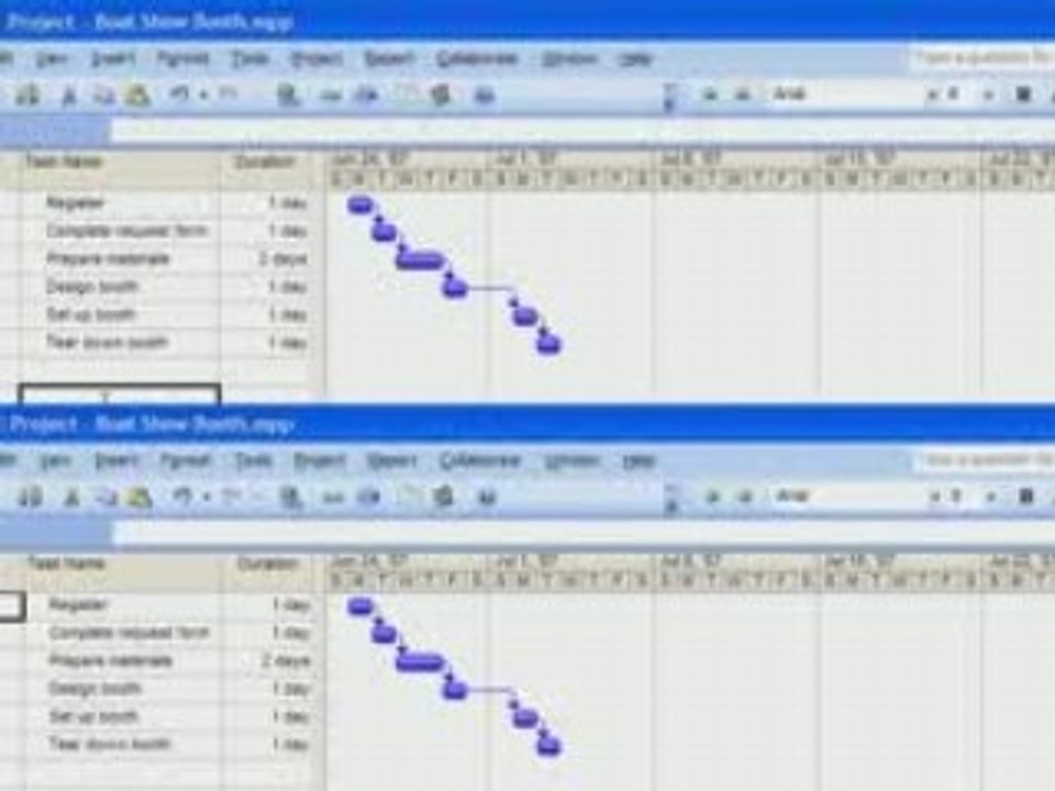 Project 2007 Demo: Work with columns