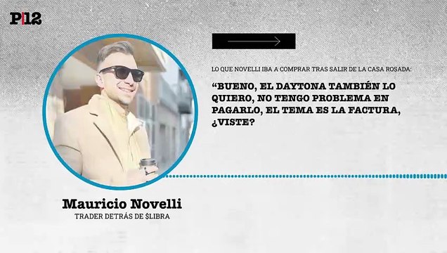 Mauricio Novelli: “Bueno, el Daytona también lo quiero, no tengo problema en pagarlo, el tema es la factura, ¿viste? Si hubiera alguna manera.