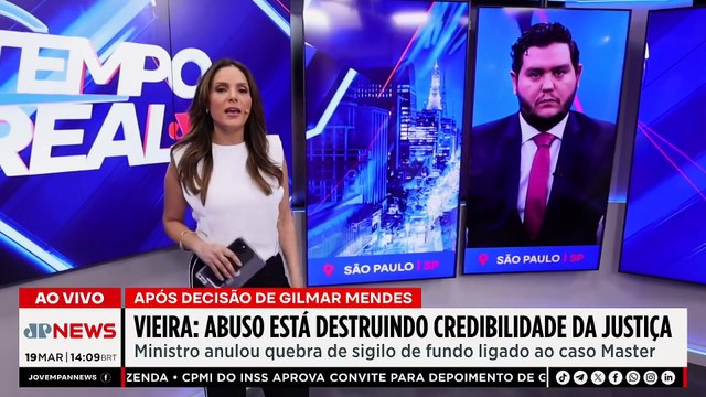 Caso Master: Gilmar Mendes anula quebra de sigilo de fundo ligado a Dias Toffoli | TEMPO REAL