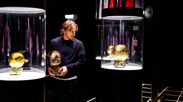 Luka Modrić's Ballon d'Or on display at Museo Mondo Milan