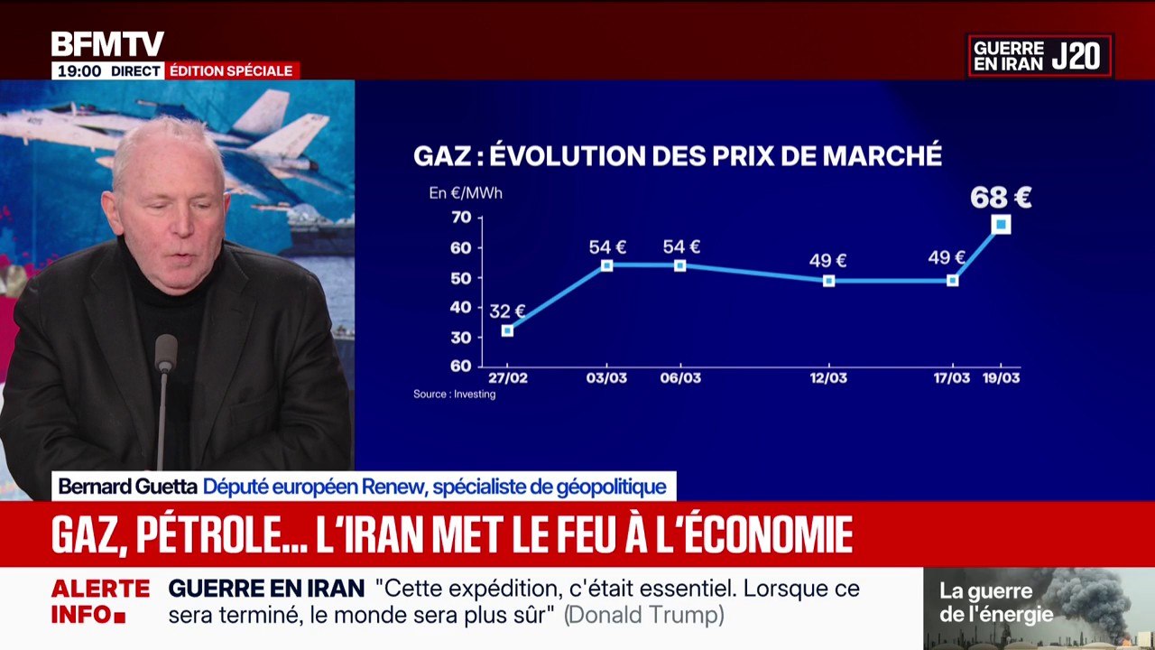 Guerre au Moyen-Orient: "Si cela dure, on entre dans une période économiquement très très inquiétante", déclare Bernard Guetta, député européen Renew
