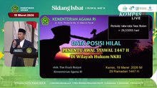 [FULL] Tim Hisab Kemenag soal Posisi Hilal Penentu Idulfitri: Prediksi Jatuh Sabtu 21 Maret 2026