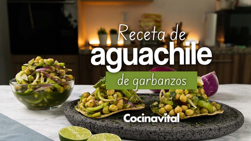 Receta de aguachile de garbanzo, fácil y fresco