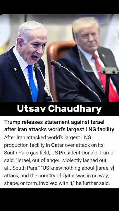 TRUMP Give Statement Against ISRAEL After IRAN Attacks World's Largest LNG Facility.