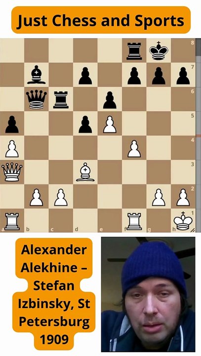 Alekhine vence a Izbinsky con una desviación (1909)