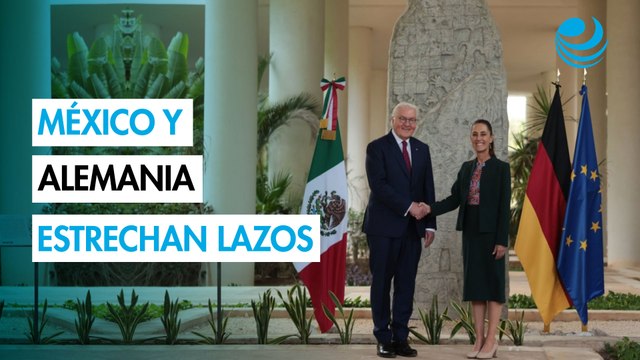 Presidenta Sheinbaum recibe en Cancún al presidente de Alemania, Frank-Walter Steinmeier