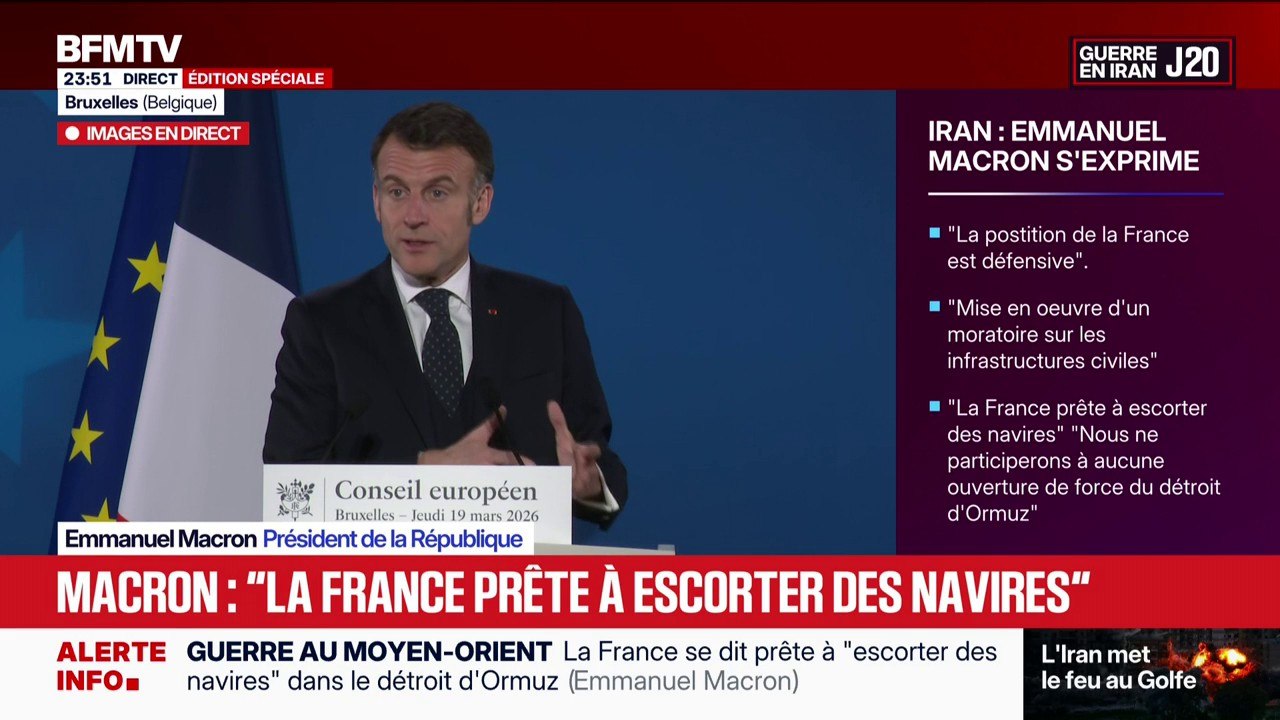 Guerre au Moyen-Orient: "S'agissant du prix de l'énergie, les réponses doivent se conforter sur des mesures d'urgence pour atténuer l'impact économique", insiste Emmanuel Macron