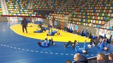 Entrenamiento de la selección española en el Quijote Arena.