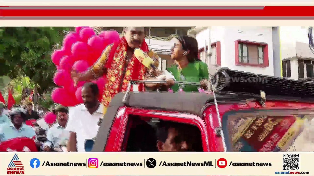 സ്റ്റാർട്ട്, ആക്ഷാൻ പറഞ്ഞ് മുന്നണി; LDF സ്ഥാനാർത്ഥിയായി സുധീർ കരമന, റോഡ് ഷോ ആരംഭിച്ചു