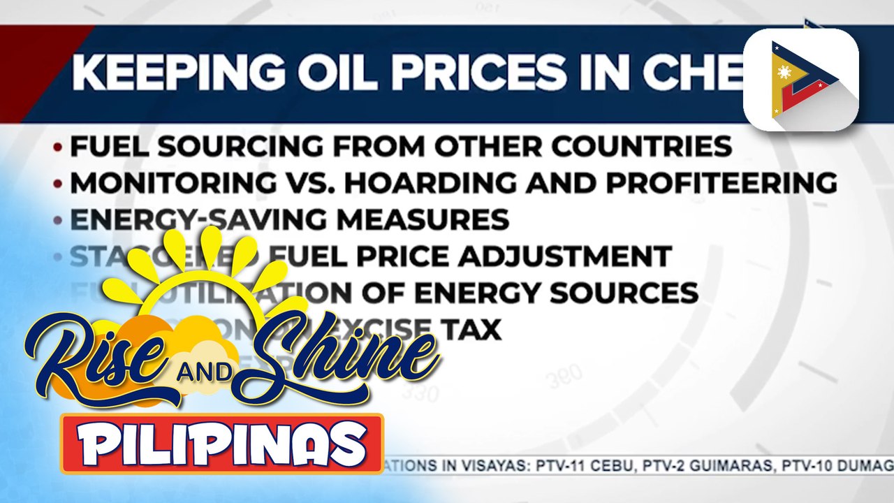 Iba’t ibang hakbang upang tugunan ang epekto ng krisis sa langis sa bansa, inilatag ng pamahalaan