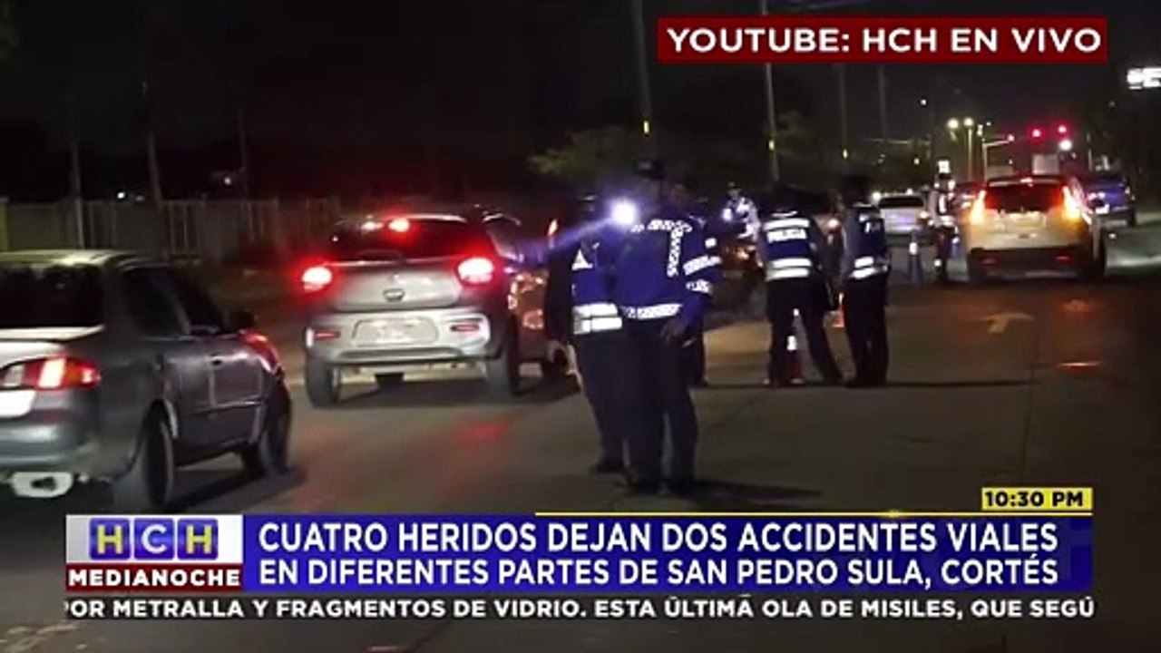 Dos accidentes viales en SPS dejan cuatro heridos y un muerto