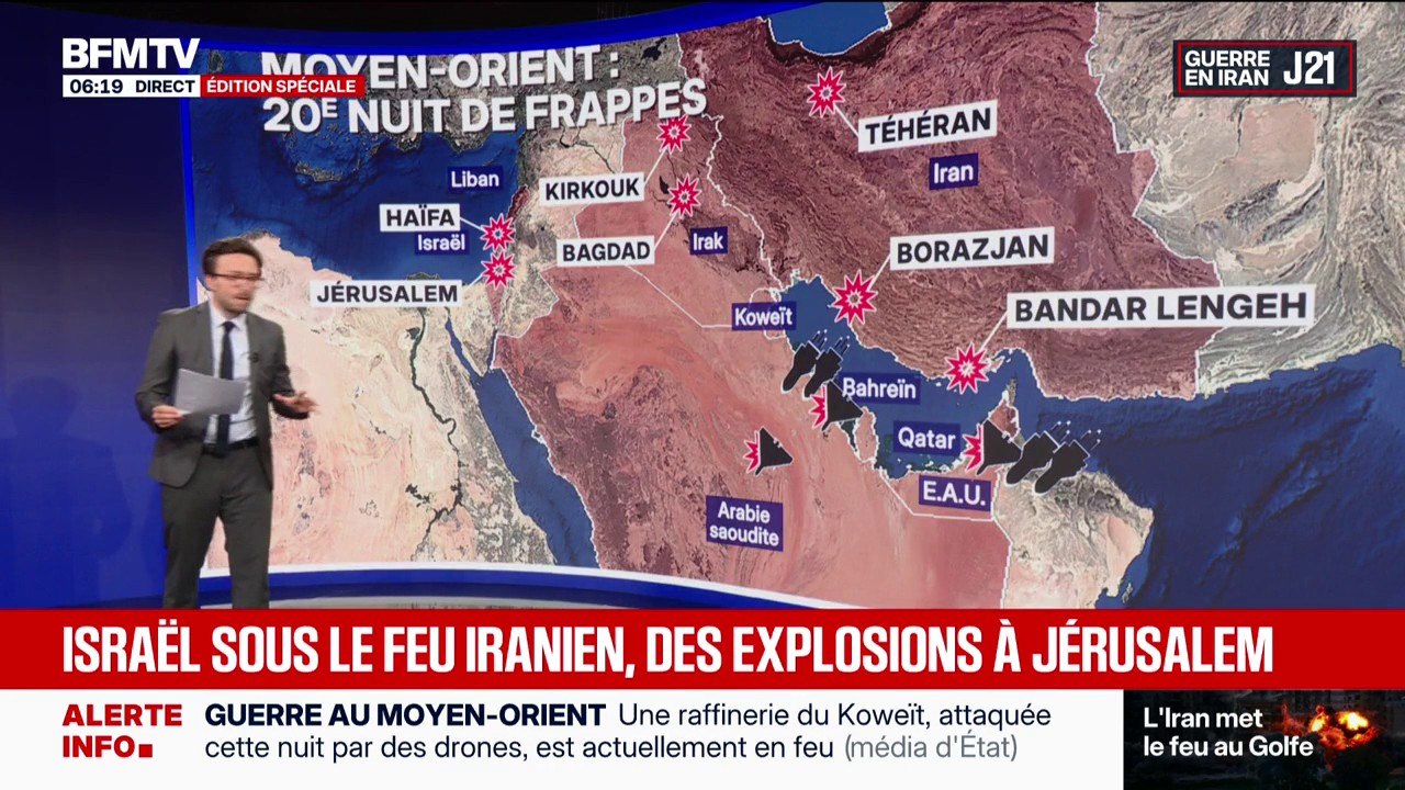 Guerre au Moyen-Orient: nouvelles attaques contre des pays du Golfe, Israël et l'Iran également visés