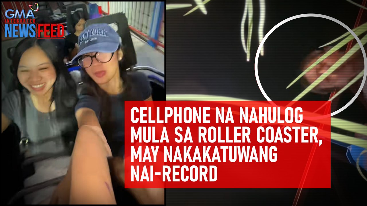 Cellphone na nahulog mula sa roller coaster, may nakakatuwang nai-record | GMA Integrated Newsfeed