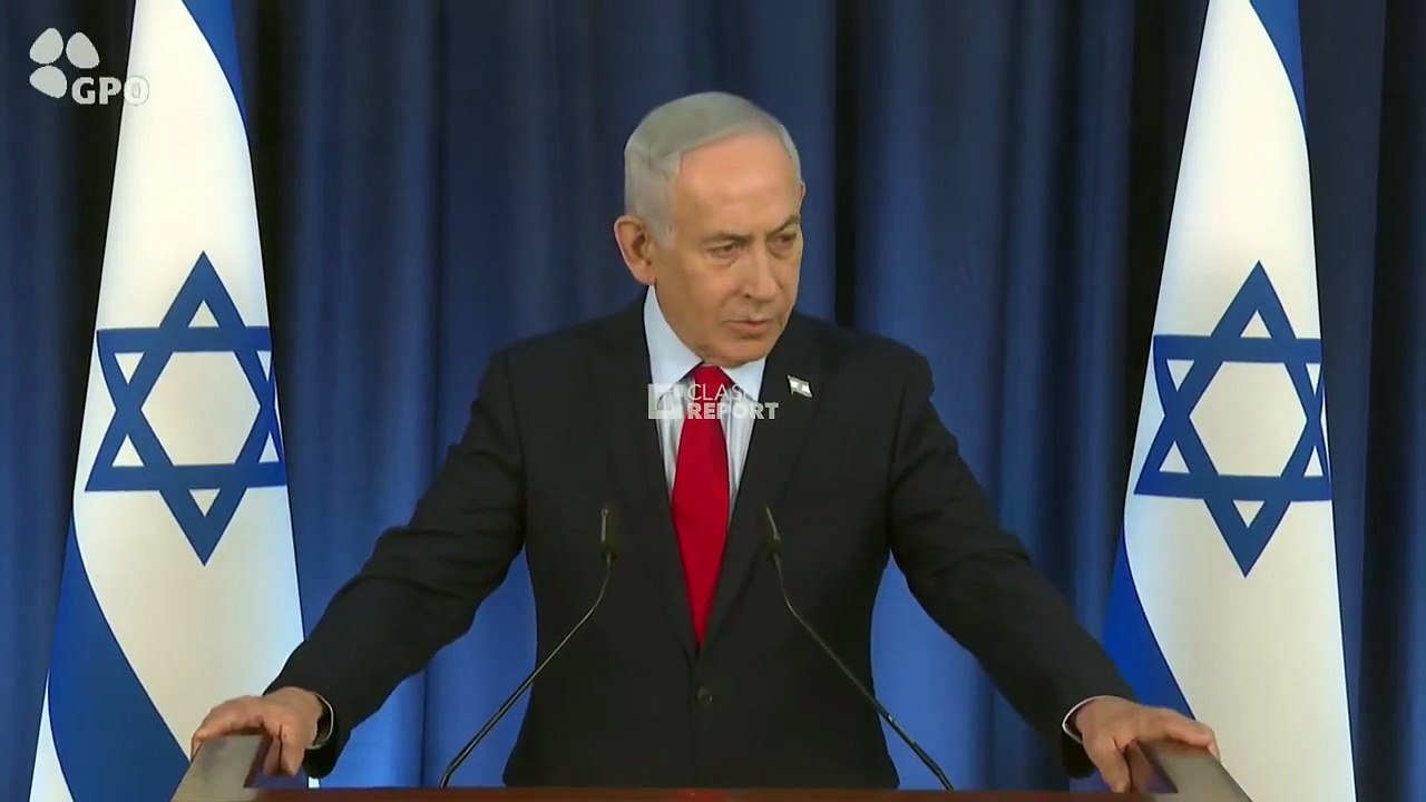 Binyamin Netanyahu konuşurken İran füzeleri ateşledi!