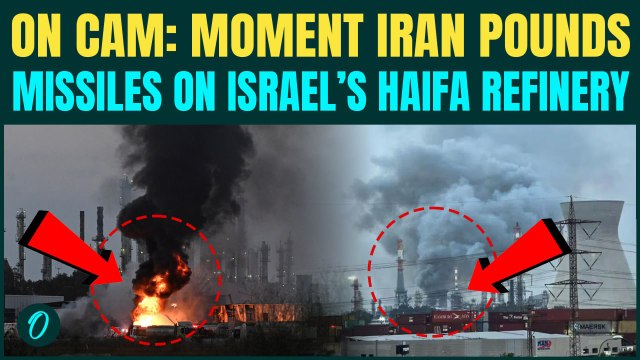 Iran TORCHES Haifa Oil Hub In CHILLING Strike! UNSEEN Video Of Missile Attack On Israel’s Refinery