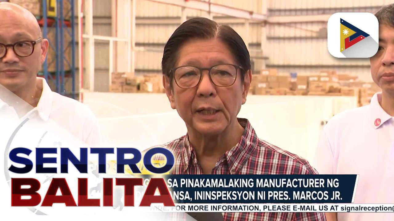 PBBM, muling tiniyak na sapat ang supply ng pagkain sa bansa; warehouse ng isa sa pinakamalaking manufacturer ng canned goods, ininspeksyon ng Pangulo | ulat ni Cleizl Pardilla
