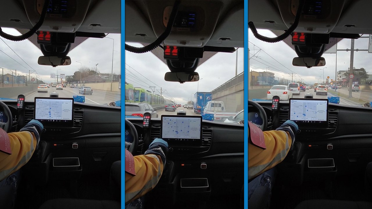 Fermuar sistemiyle ambulansa 'hayat koridoru' açtılar