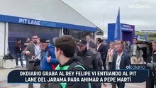 OKDIARIO graba al Rey Felipe VI entrando al pit lane del Jarama para animar a Pepe Martí