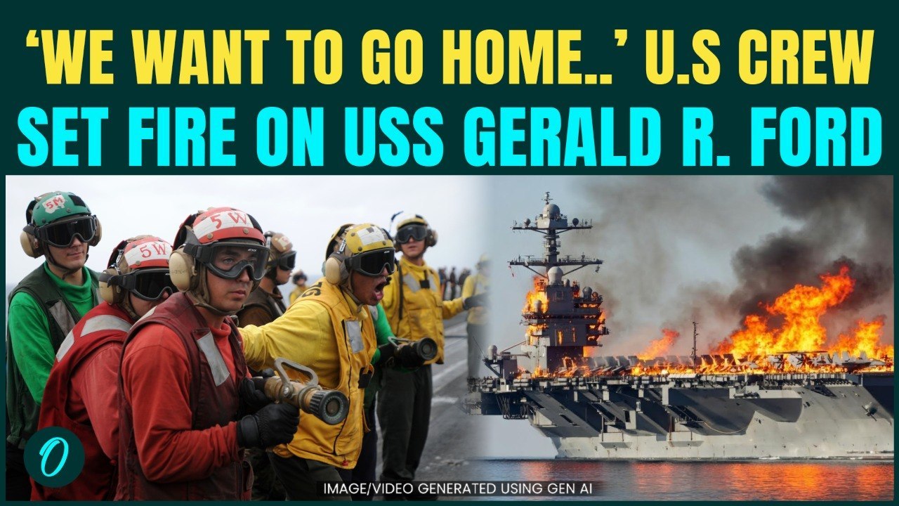 Crew SET FIRE on USS Gerald Ford, Clog Toilets To Avoid Iran War Duty; Bombshell Report Shakes U.S.