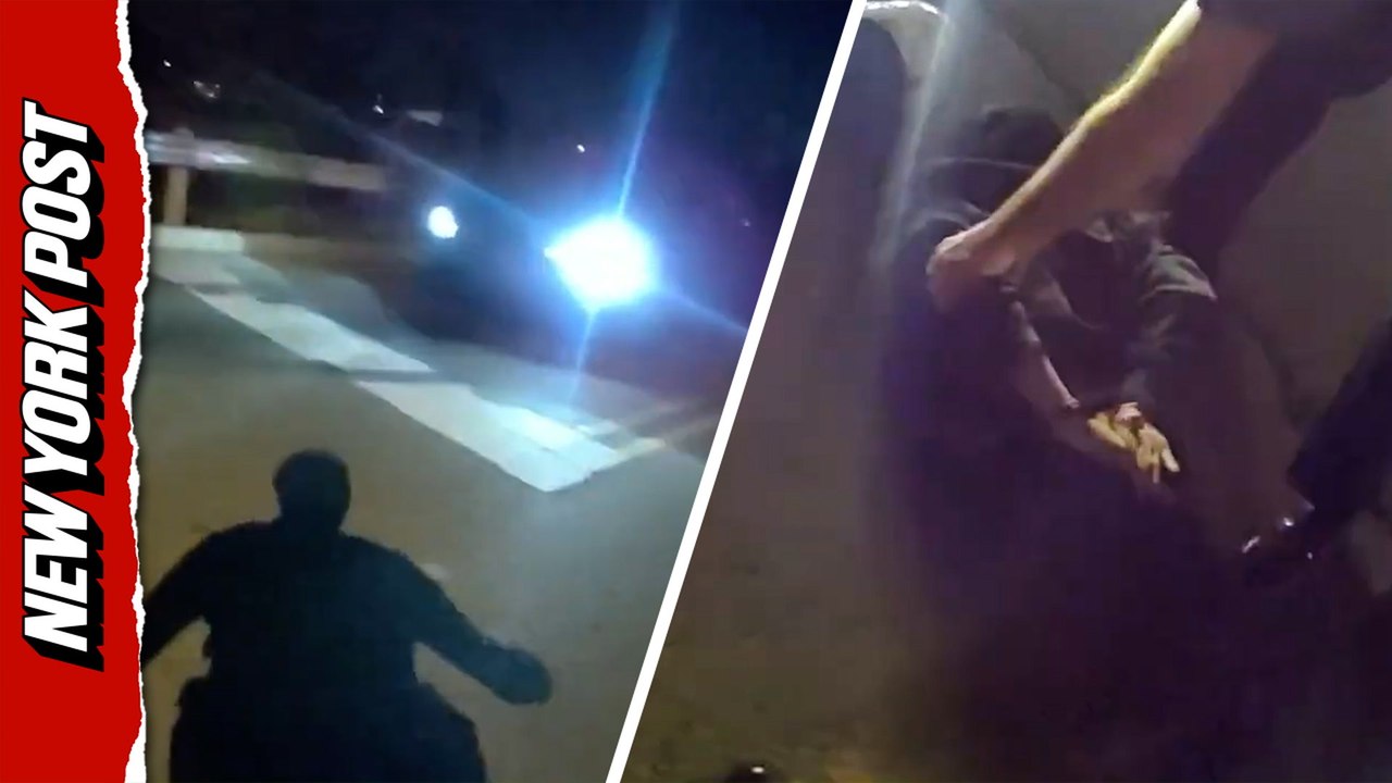 'Drive! Drive! Drive!' — Police officer hitches ride on hood of a stranger's car during car chase
