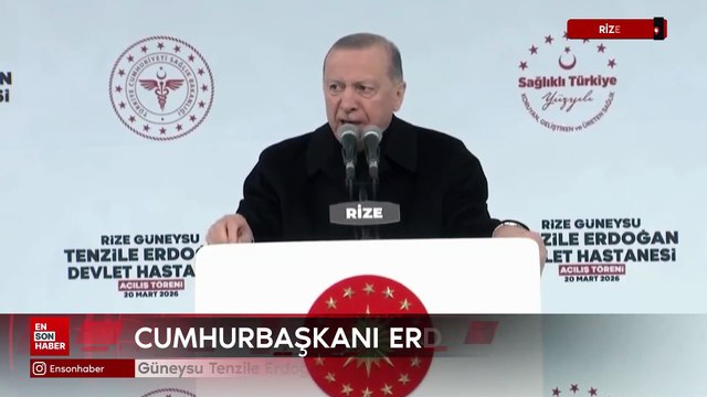 Cumhurbaşkanı ErdoğanGüneysu Tenzile Erdoğan Devlet Hastanesi Açılış Töreninde konuştu