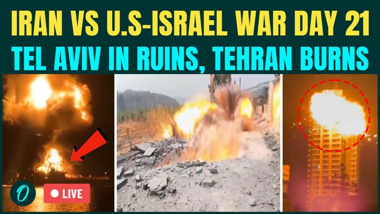 IRAN VS U.S-ISRAEL WAR DAY 21: Iranian Missiles Destroy Tel Aviv | Tehran Suffers Amid Strikes