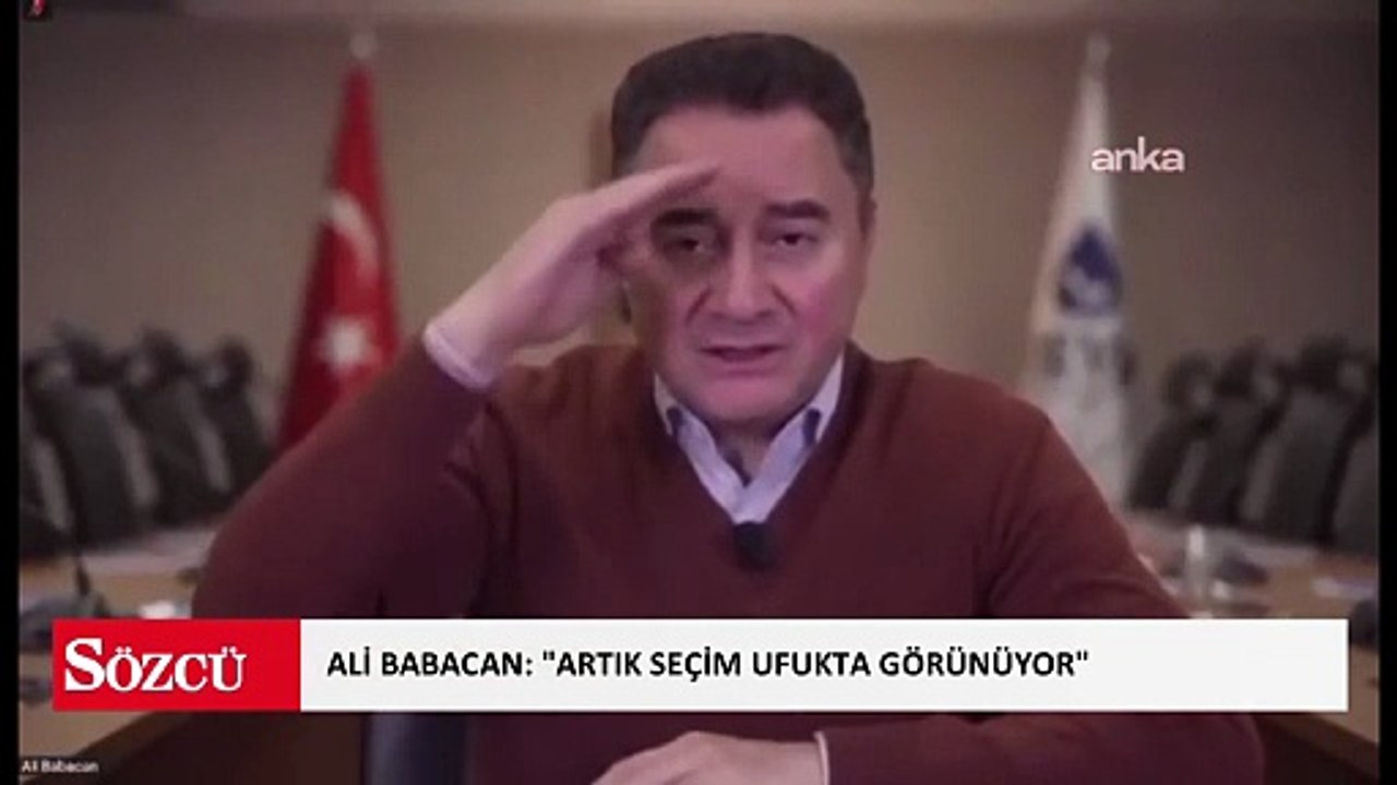 Ali Babacan: "Artık seçim ufukta görünüyor"
