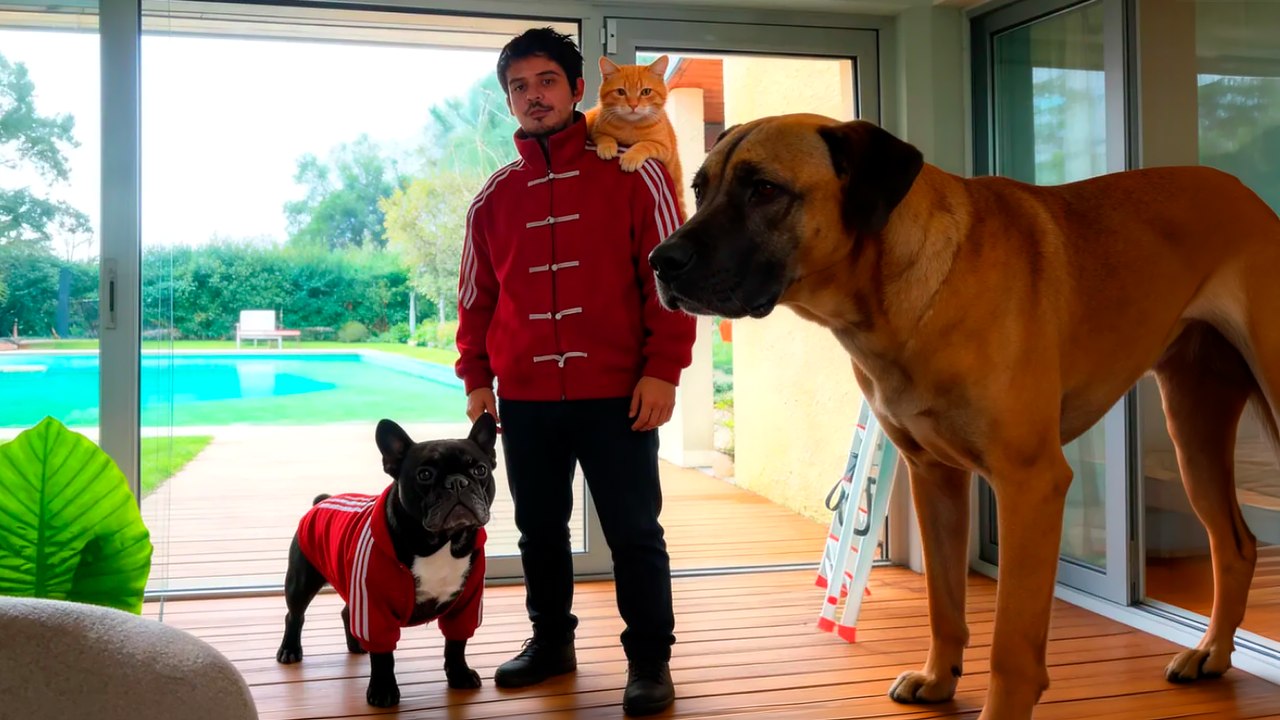 J'habille PamPam avec une veste Adidas comme moi 😄