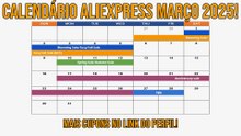 Calendário AliExpress Março 2025