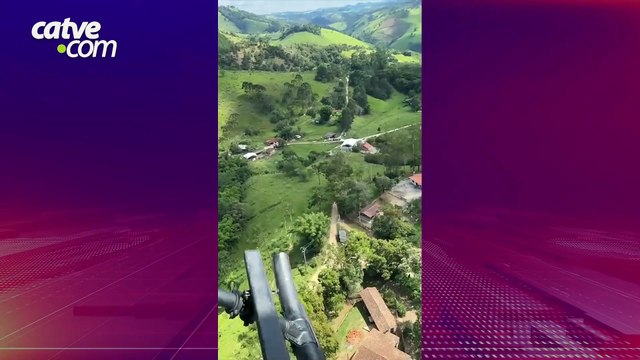 Trabalhador é socorrido de helicóptero após sofrer queda de 5 metros