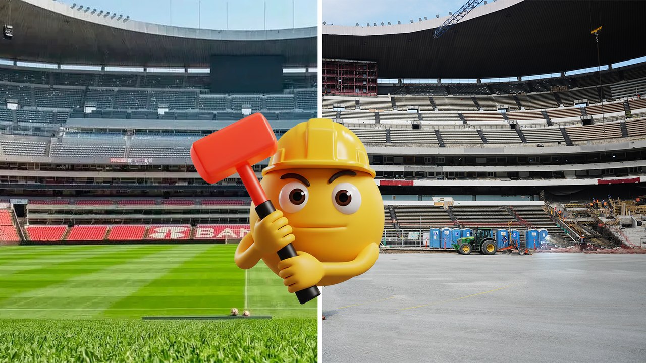 Estadio Azteca rumbo al Mundial 2026: continúan colocando la estructura de las letras Banorte