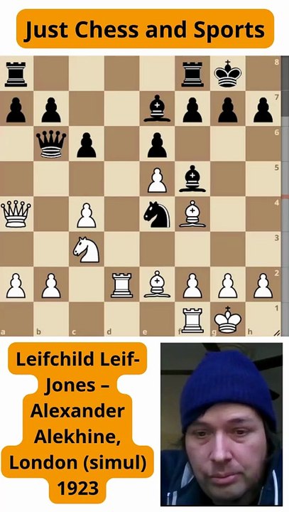 Leif-Jones vence a Alekhine con un ataque a la descubierta (1923)