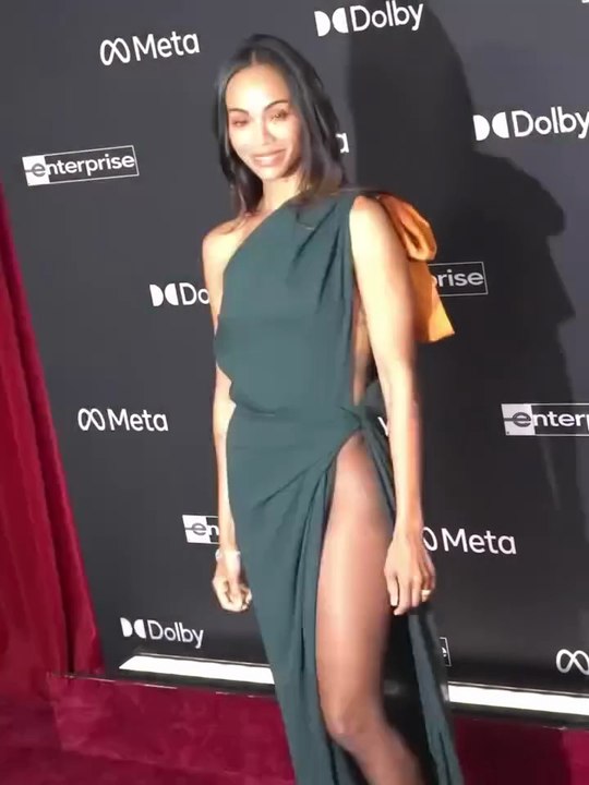 Actress Zoe Saldaña attends the world premiere of