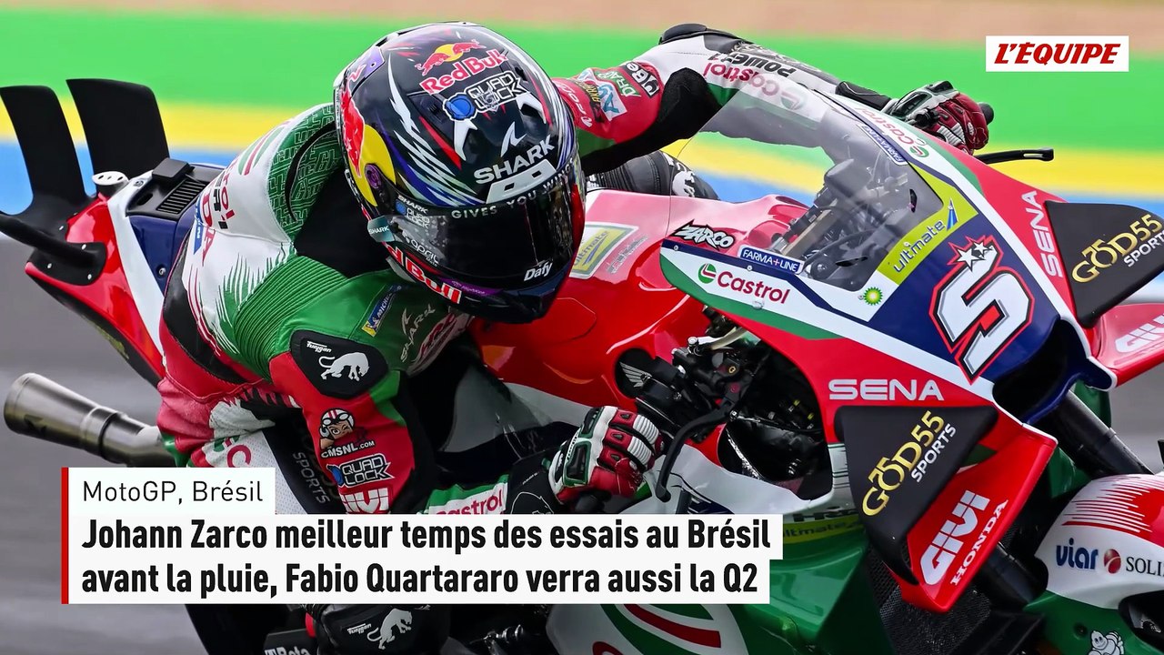 Johann Zarco meilleur temps des essais au Brésil avant la pluie, Fabio Quartararo verra aussi la Q2 - MotoGP - Brésil