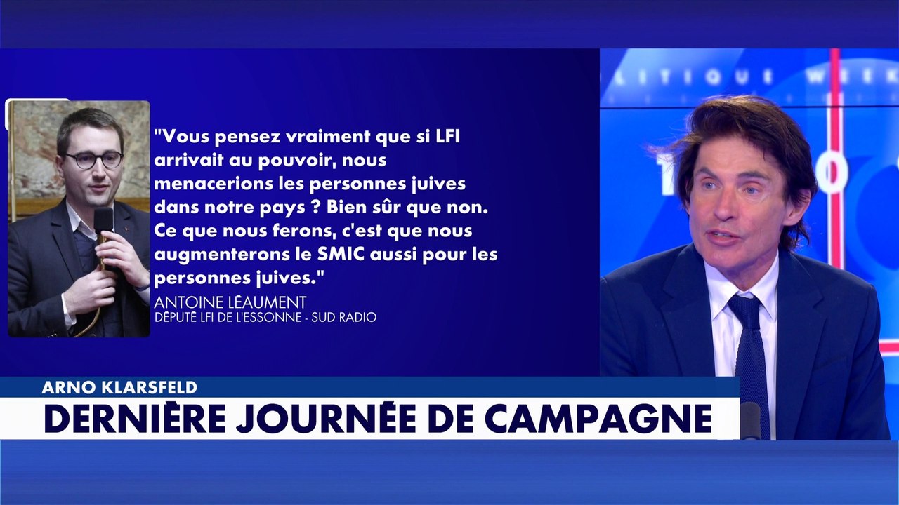 Arno Klarsfeld : «Je regrette que le Parti socialiste fasse alliance avec la France insoumise»